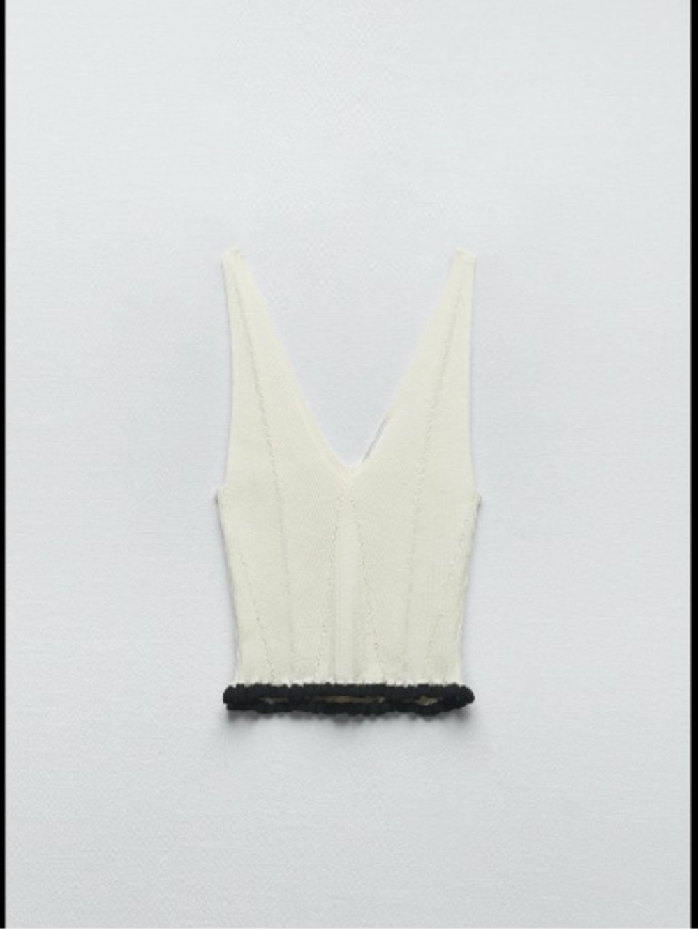 Ruffled Ribbed Top - L